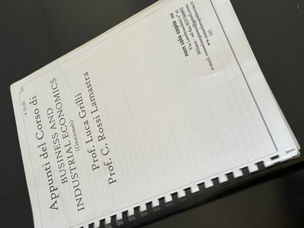 Copertina: Appunti del corso BUSINESS INDUSTRIAL ECONOMICS
